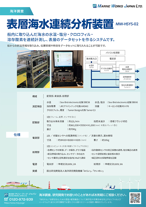 表層海水連続分析装置