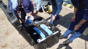 水中ドローンでの港湾岸壁海底調査