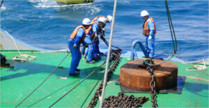 海上における最新風況観測フローティングライダーの設置